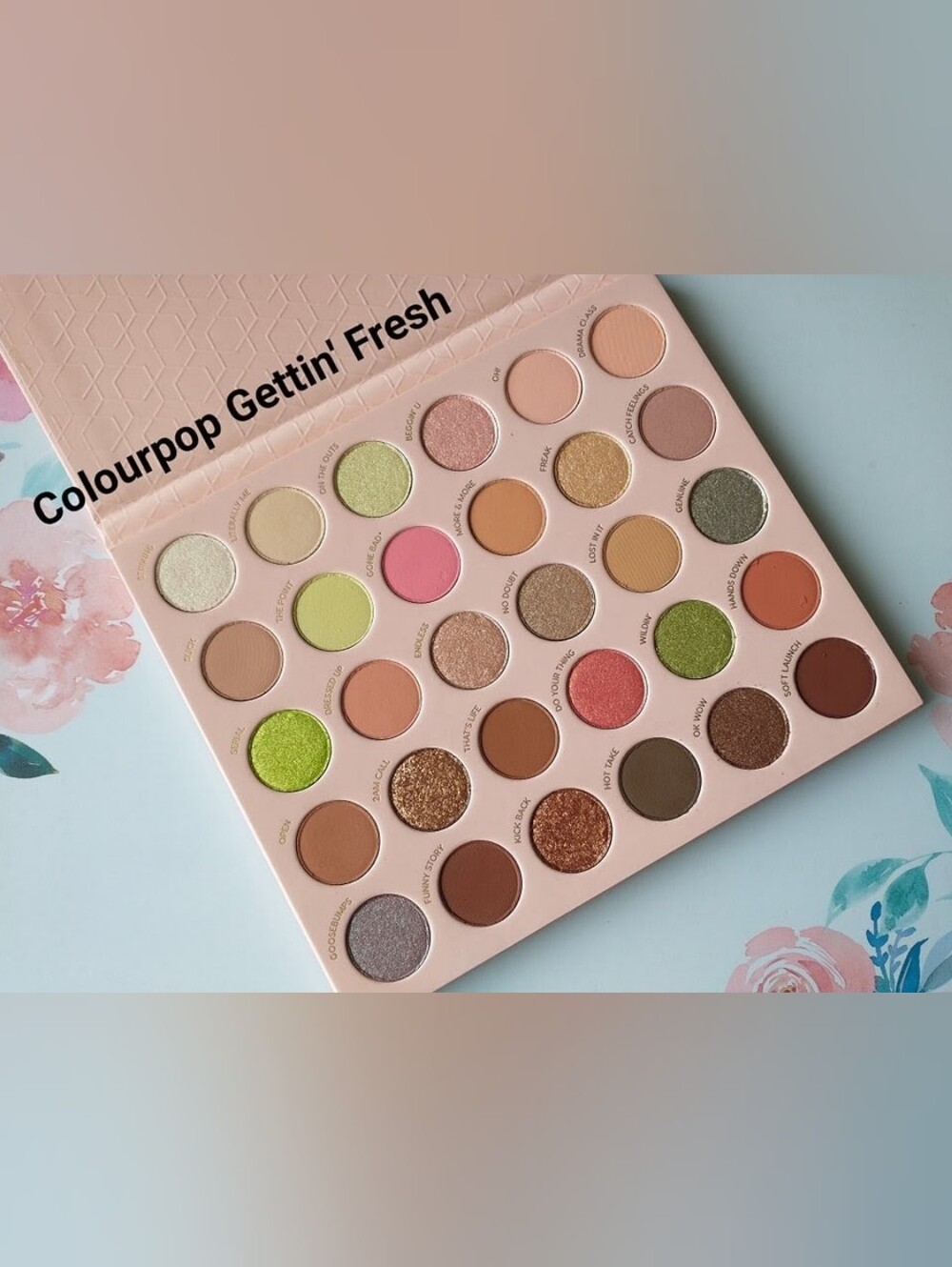 Colourpop Gettin' Fresh Mega Eyeshadow Palette Neutral, Neon, Shimmer, Mattes